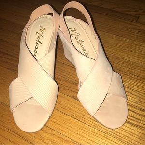 Matisse “Harlow” leather perforated wedges